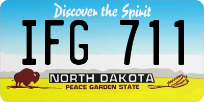 ND license plate IFG711