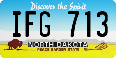 ND license plate IFG713