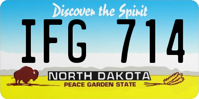 ND license plate IFG714