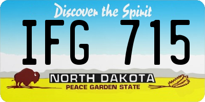 ND license plate IFG715