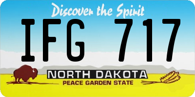 ND license plate IFG717