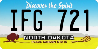 ND license plate IFG721