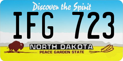 ND license plate IFG723