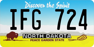 ND license plate IFG724