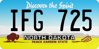 ND license plate IFG725