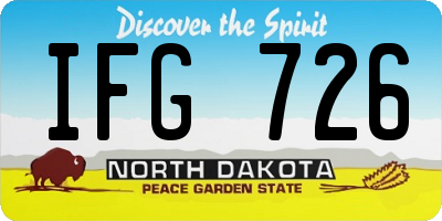 ND license plate IFG726