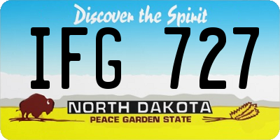 ND license plate IFG727
