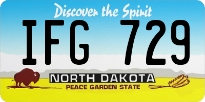 ND license plate IFG729