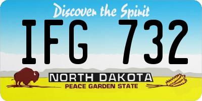 ND license plate IFG732