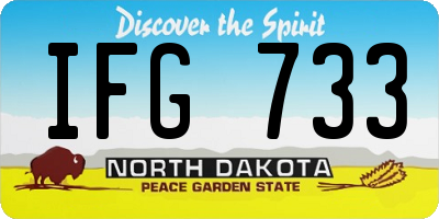 ND license plate IFG733