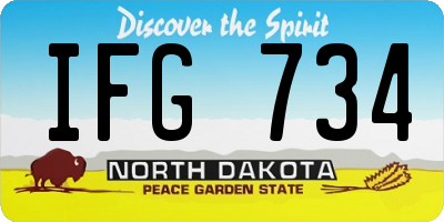 ND license plate IFG734