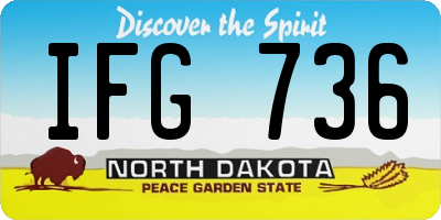 ND license plate IFG736