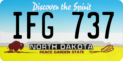 ND license plate IFG737