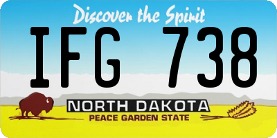 ND license plate IFG738