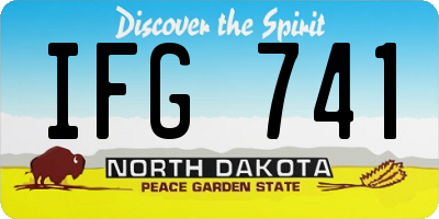 ND license plate IFG741