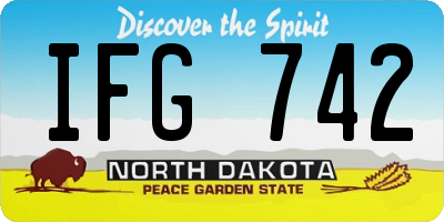 ND license plate IFG742