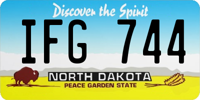 ND license plate IFG744