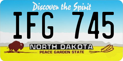 ND license plate IFG745