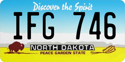ND license plate IFG746