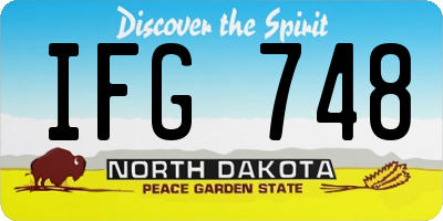 ND license plate IFG748