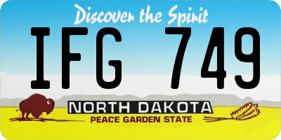 ND license plate IFG749