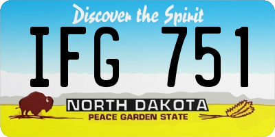 ND license plate IFG751