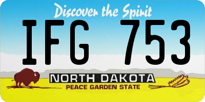 ND license plate IFG753