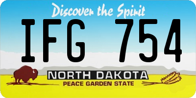 ND license plate IFG754
