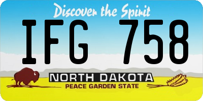 ND license plate IFG758