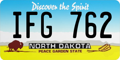 ND license plate IFG762