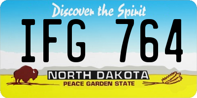 ND license plate IFG764