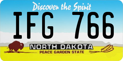 ND license plate IFG766