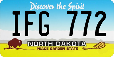 ND license plate IFG772