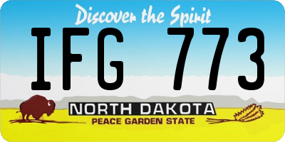 ND license plate IFG773