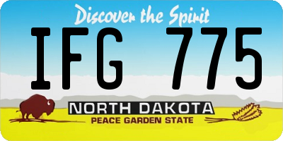 ND license plate IFG775