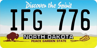 ND license plate IFG776