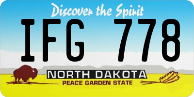 ND license plate IFG778