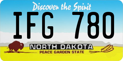 ND license plate IFG780
