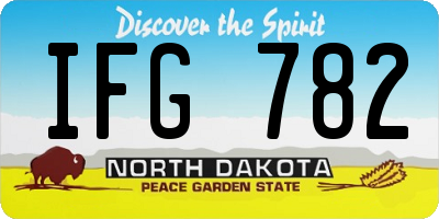 ND license plate IFG782