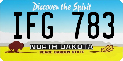 ND license plate IFG783