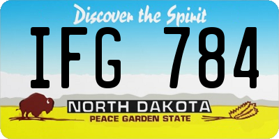 ND license plate IFG784