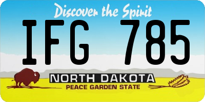 ND license plate IFG785