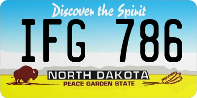 ND license plate IFG786