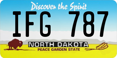 ND license plate IFG787
