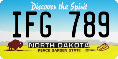 ND license plate IFG789