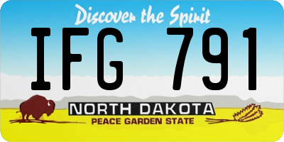 ND license plate IFG791
