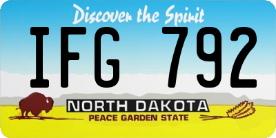 ND license plate IFG792