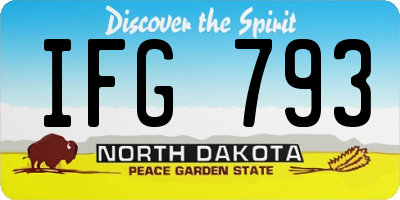 ND license plate IFG793