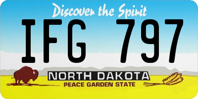 ND license plate IFG797