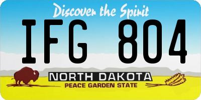 ND license plate IFG804